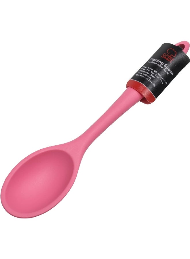 شيف كرافت ملعقة سكب سيليكون فاخرة متوافقة مع غسالة الصحون وردي 11 بوصة 13730 - Image 2