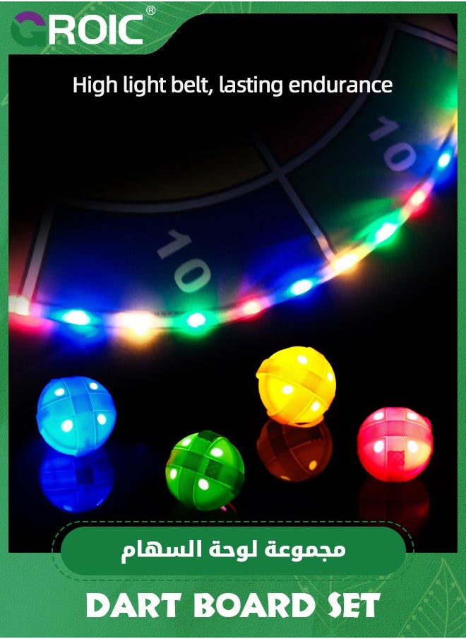 GROIC - Dart Board for Kids, 29" LED Velcro Dart Board with 12 LED Sticky Balls, APP Control, Indoor & Outdoor Party Game Toy,Kids Dart Board Game Set,Party Games Yard Toys - Image 1