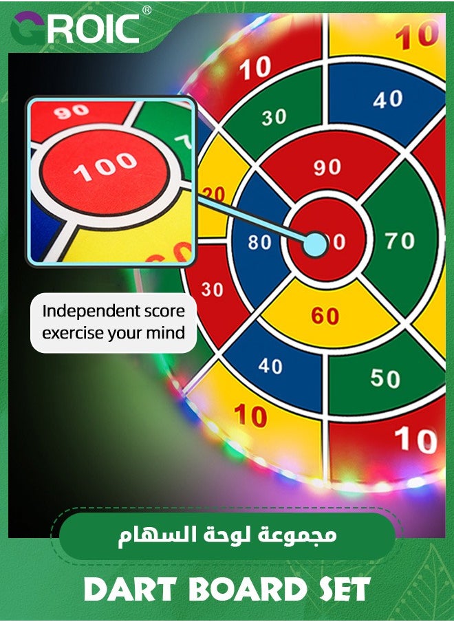 GROIC - Dart Board for Kids, 29" LED Velcro Dart Board with 12 LED Sticky Balls, APP Control, Indoor & Outdoor Party Game Toy,Kids Dart Board Game Set,Party Games Yard Toys - Image 1