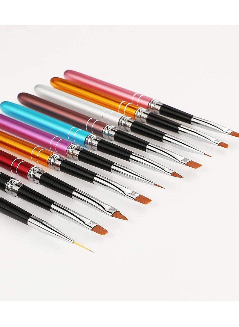 ORiTi مجموعة من 10 فرش متعددة الوظائف بألوان متعددة لمستلزمات الأظافر - Image 5