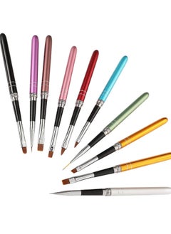 ORiTi Set of 10 Nail Supplies Pen Colorful Multifunctional Brushes  - Image 3