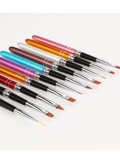 ORiTi Set of 10 Nail Supplies Pen Colorful Multifunctional Brushes  - Image 5