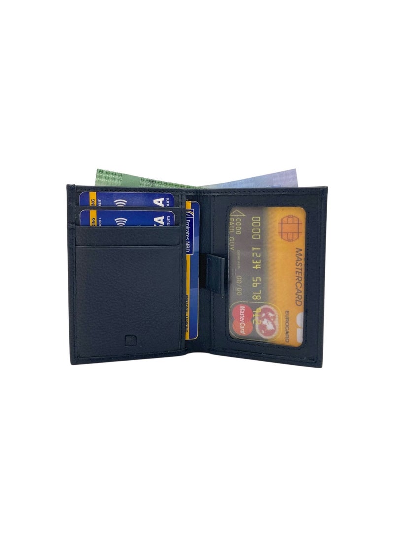 LAVERI LEATHER Slim Top Zipper Cards Holder Genuine Leather RFID # 4608 - Image 1