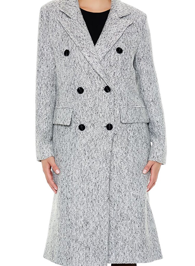 FOREVER 21 Herringbone Double-Breasted Coat  - Image 5