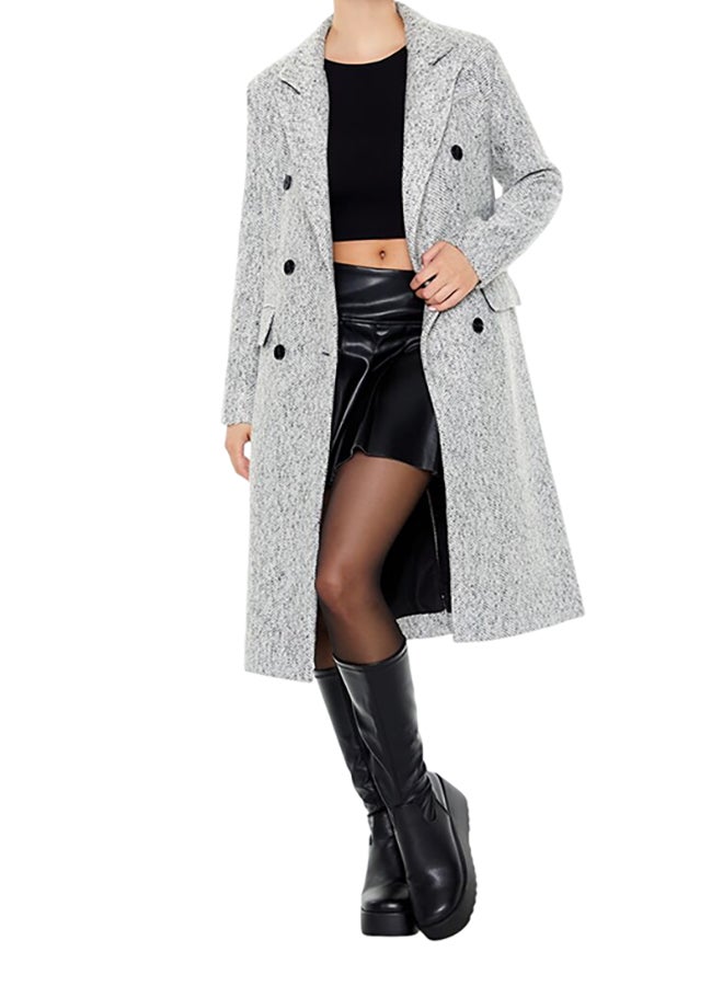 FOREVER 21 Herringbone Double-Breasted Coat  - Image 1