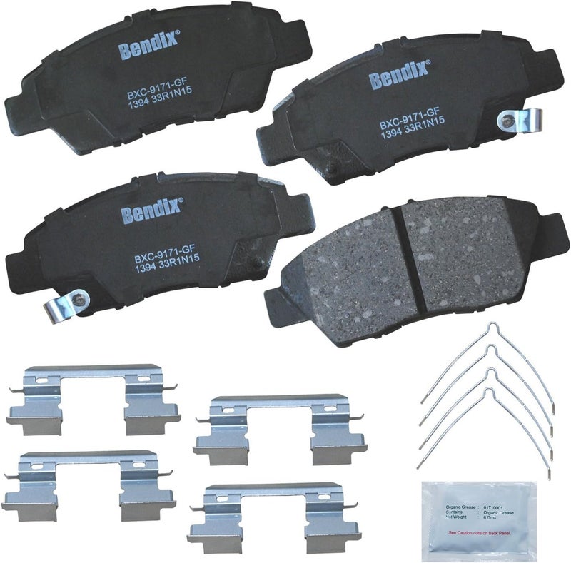 Bendix Priority1 CFC1394 Ceramic Front Brake Pads for Honda City 2020-2015, CR-Z 2012-2011, CR-Z 2015-2014, Fit 2020-2009 - Image 2