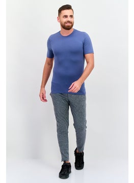 Legend Men Crew Neck Short Sleeves Solid T-Shirt, Slate Blue  - Image 4