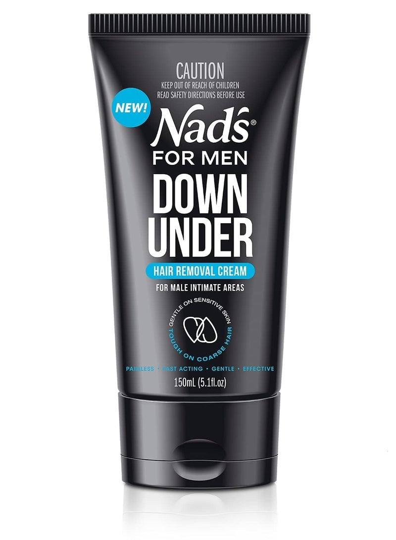 Nad's For Men Intimate Hair Removal Cream For Men - Easy & Painless, Depilatory Cream For Unwanted Male Hair In Intimate/Private Area, Suitable For All Skin Types