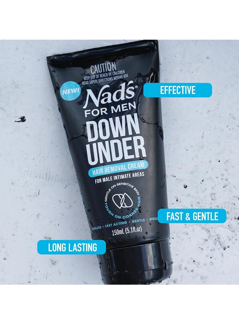 Nad's For Men Intimate Hair Removal Cream For Men - Easy & Painless, Depilatory Cream For Unwanted Male Hair In Intimate/Private Area, Suitable For All Skin Types