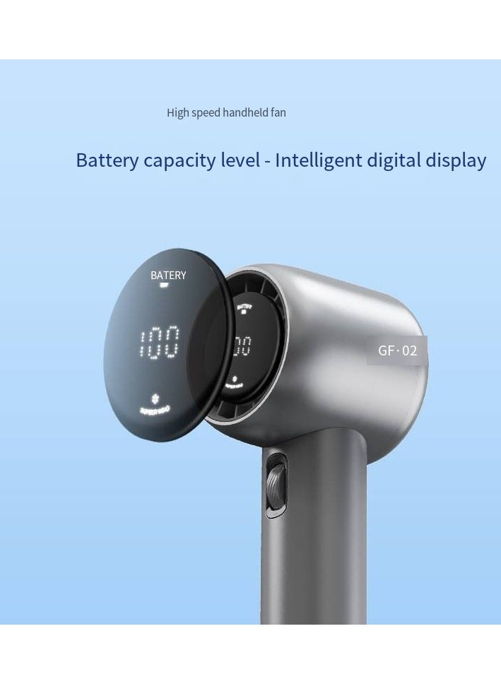 general 199-Speed Turbo Handheld Fan - Smart Digital Display, USB Rechargeable & Portable Outdoor Cooling Fan - Image 2