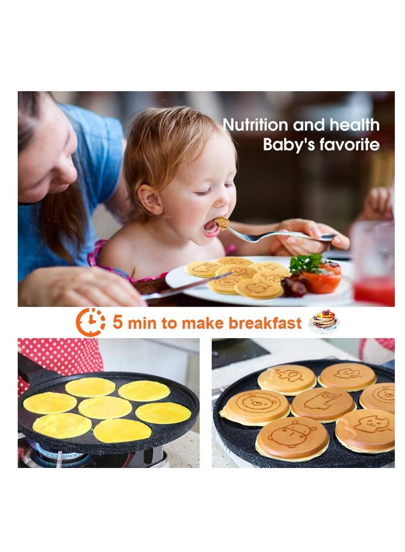 ريكو فطيرة عموم مع 7 تصاميم الحيوان للأطفال - جولة السيراميك فطيرة عموم سطح نونستيك و مقبض مريح - Image 5