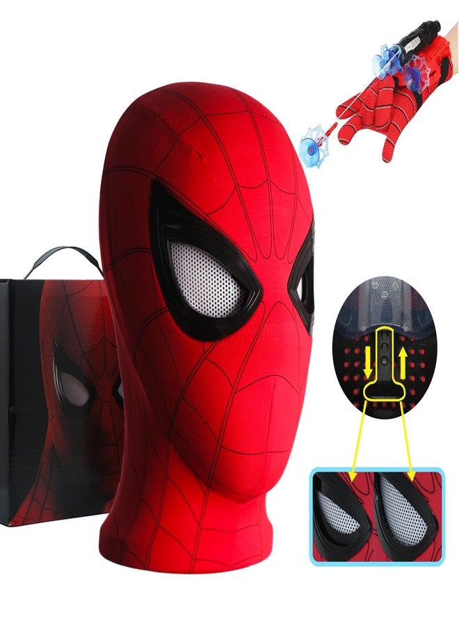 Tarrshiney Spider Hero Mechanical Eyes Homecoming Mask - Super Hero Full Mask Moving Lenses Cosplay Wearable Prop - Image 1