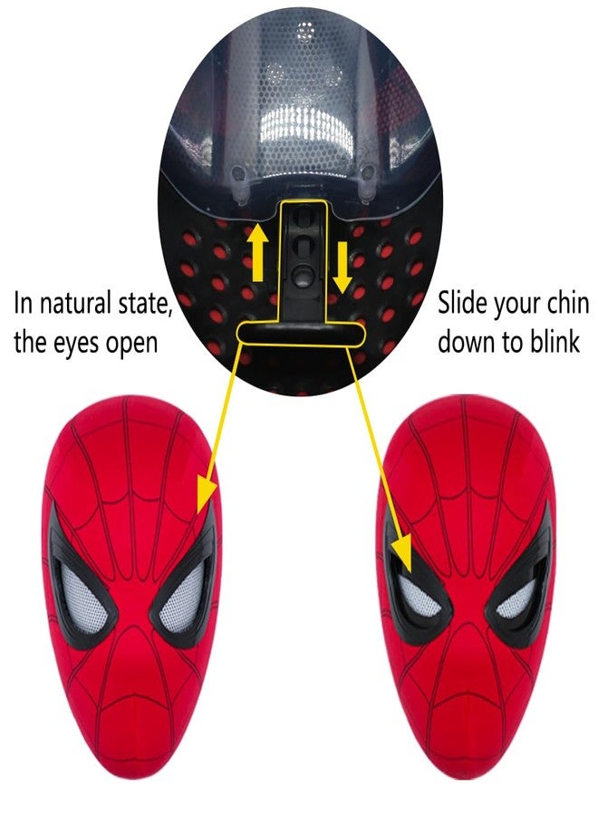 Tarrshiney Spider Hero Mechanical Eyes Homecoming Mask - Super Hero Full Mask Moving Lenses Cosplay Wearable Prop - Image 2