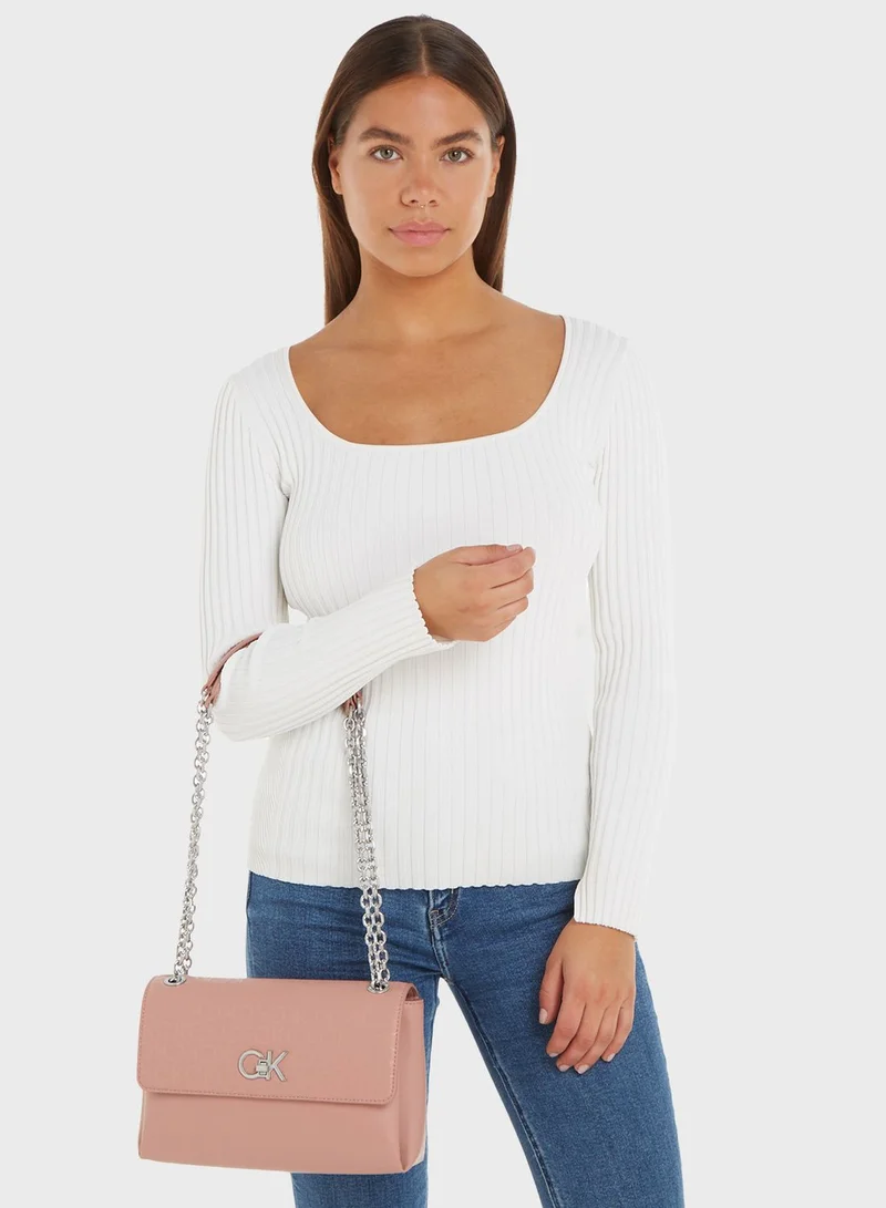 CALVIN KLEIN Re-Lock Monogram Detailed Crossbody