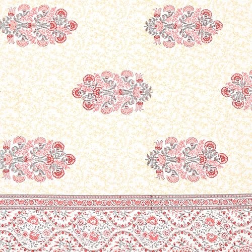 EasyGoods® 100% Pure Cotton Jaipuri Bedsheet with Pillow Covers | Soft & Breathable Fabric | Traditional Floral Print | Cotton Bedsheet (Pink 2, Single) - Image 4