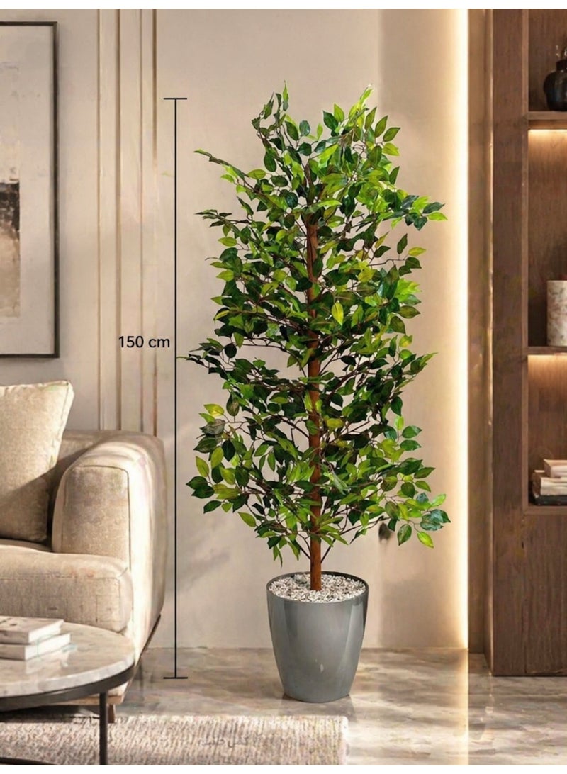 Luxury Artificial Lemon Tree 150cm with Round Pot – Modern Home Decor