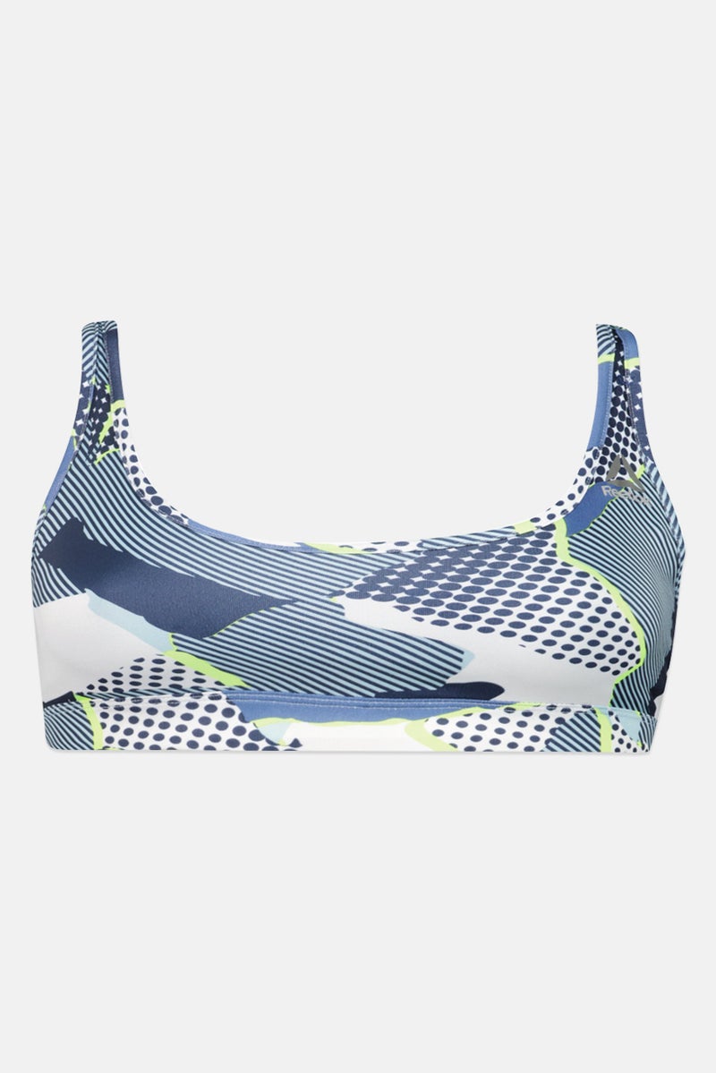 Reebok سوتيان رياضي غير مبطن بطبعة شاملة للنساء، متعدد الألوان - Image 2