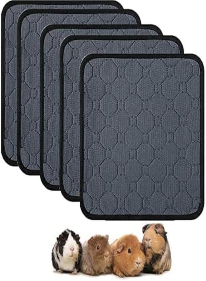 LWYMX 5 Pack Guinea Pig Cage Liners,Guinea Pig Fleece Cage Liners12 X 12" Super Absorbent Washable Pee Pads Reusable for Rabbit Hamster Chinchilla - Image 1