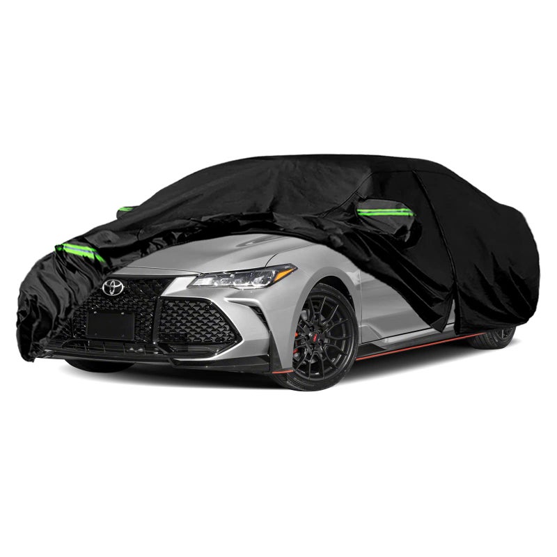 SPORTULI Waterproof Car Covers Replace for 2005-2023 Toyota Avalon, 6 Layers All Weather Custom-fit Car Cover with Zipper Door & Windproof Bands for Snow Rain Dust Hail Protection - Image 1