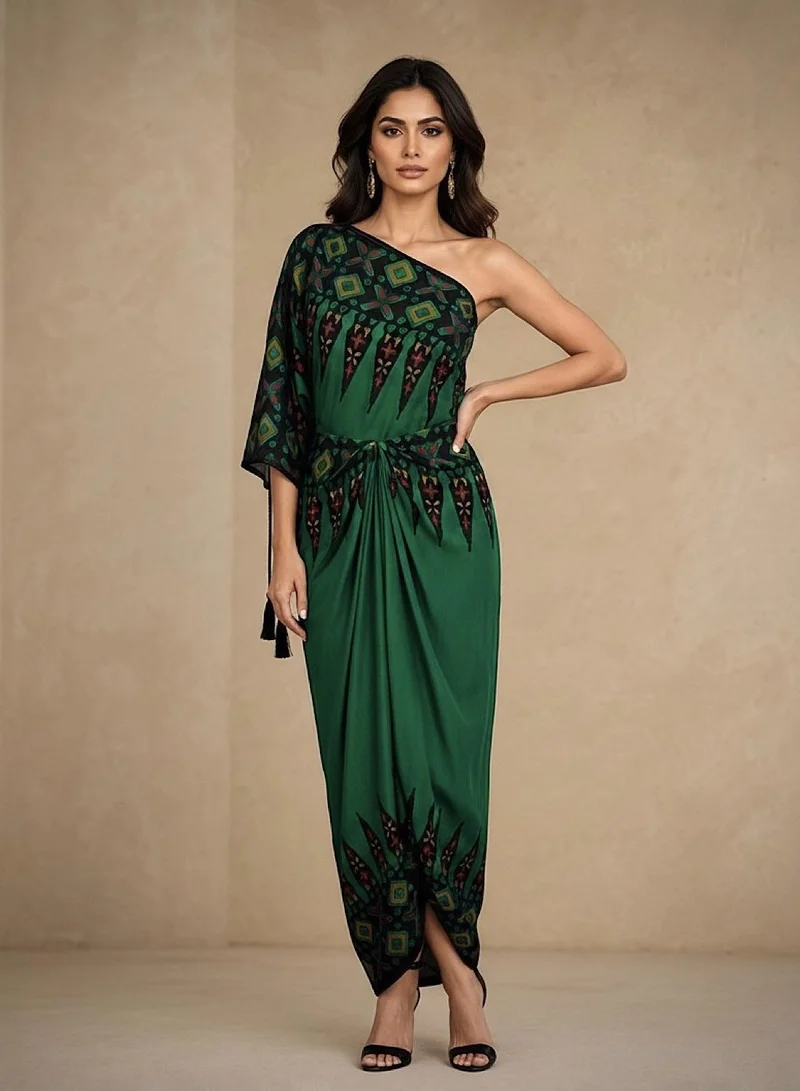 Ecstacy Offshoulder pleat dress