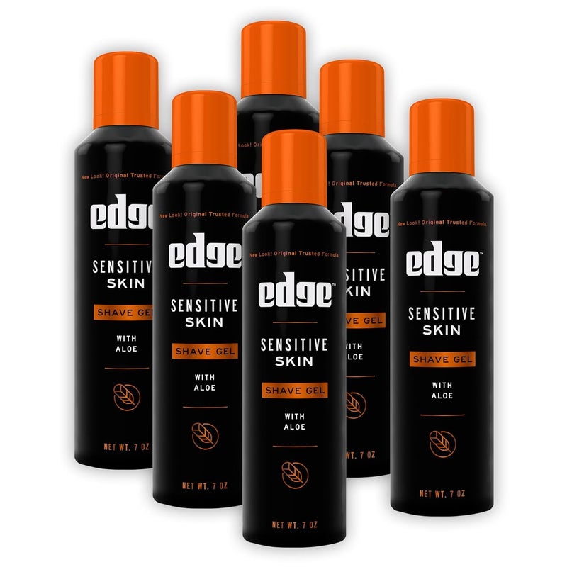 Edge Shave Gel for Men Sensitive Skin - 7 Ounce (Pack of 6) by Edge - Image 1