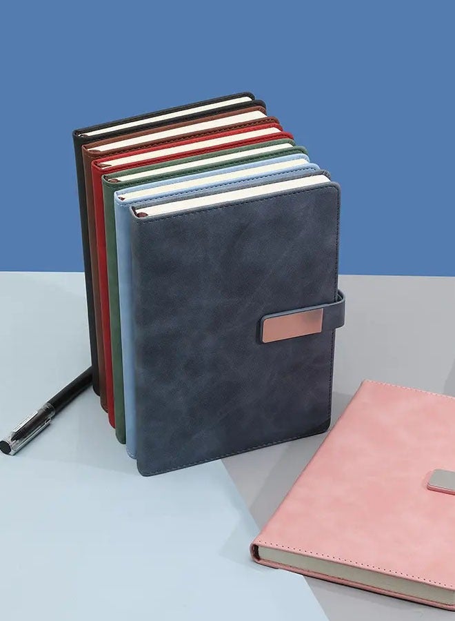 Hanayo A5 Notebook with Pen 200 Lined Pages Leather Notebook Pen Set Thick Classic Journal Notepad Diary Stationary Gift Sets for Women or Man(Blue) - Image 5