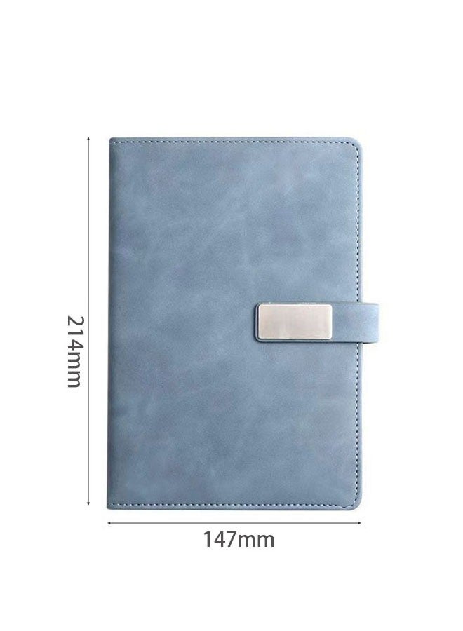 Hanayo A5 Notebook with Pen 200 Lined Pages Leather Notebook Pen Set Thick Classic Journal Notepad Diary Stationary Gift Sets for Women or Man(Blue) - Image 2