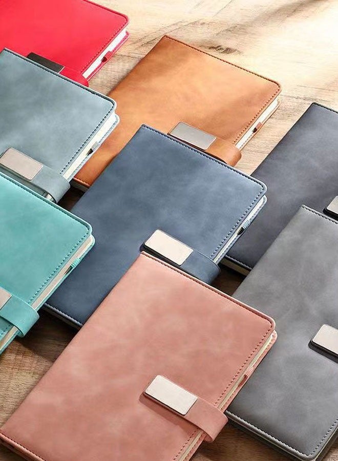 Hanayo A5 Notebook with Pen 200 Lined Pages Leather Notebook Pen Set Thick Classic Journal Notepad Diary Stationary Gift Sets for Women or Man(Blue) - Image 4