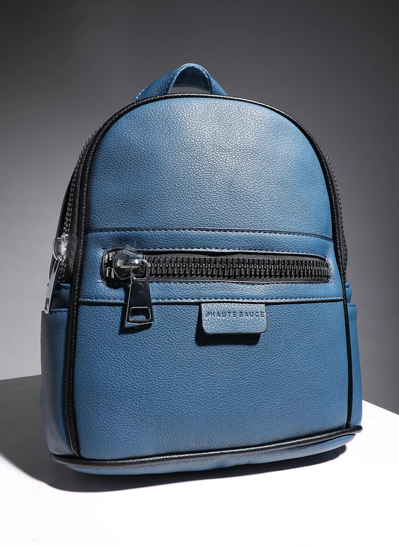 Textured Front Pocket Backpack