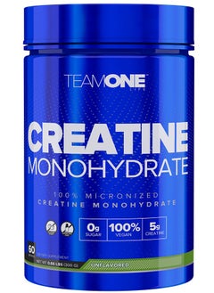 Team One Creatine Monohydrate Unflavored Vegan Powder 60 Servings 