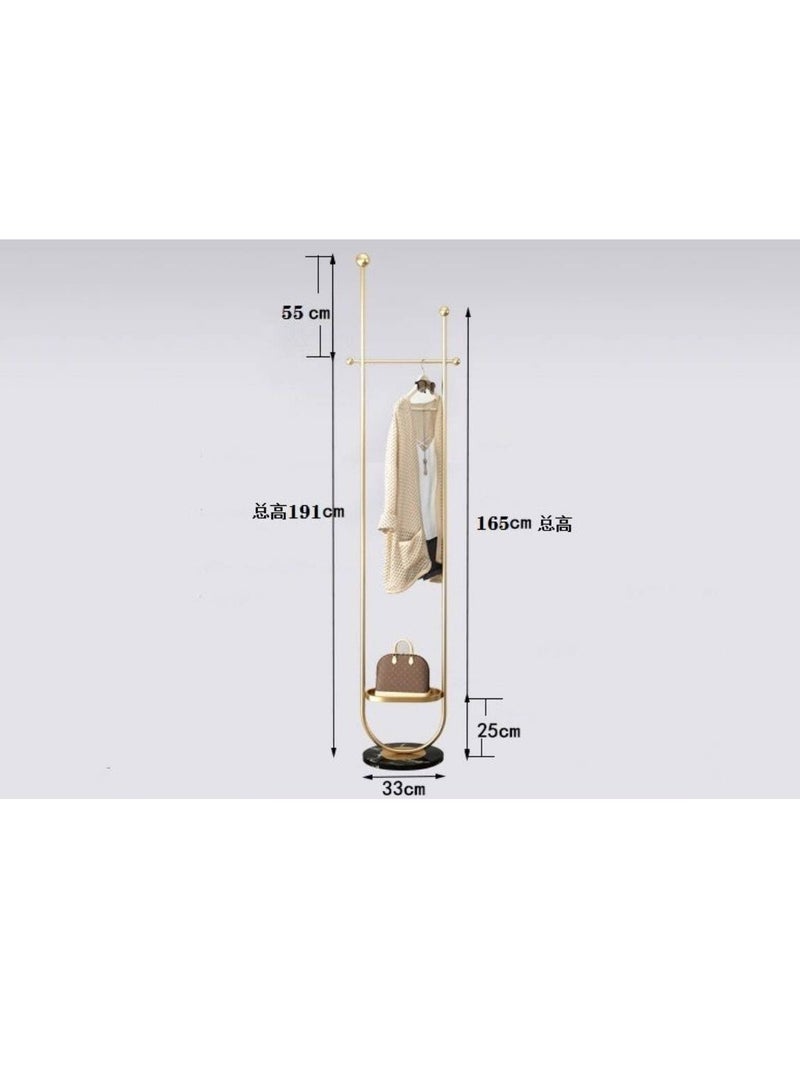 Beauenty Simple and Luxury Designer Clothing Hanger Clothes Nordic Floor Marble Metal Clothes Hanger Bag Holder - Image 3