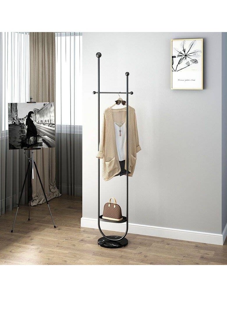 Beauenty Simple and Luxury Designer Clothing Hanger Clothes Nordic Floor Marble Metal Clothes Hanger Bag Holder  - Image 1