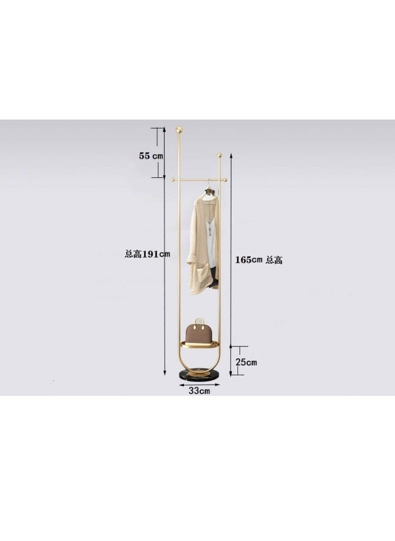 Beauenty Simple and Luxury Designer Clothing Hanger Clothes Nordic Floor Marble Metal Clothes Hanger Bag Holder  - Image 3