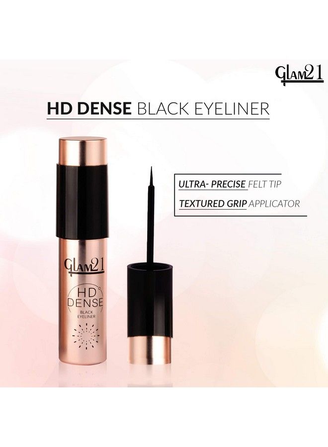 Glam 21 Glam21 Hd Dense Liquid Black Eyeliner;Ultra Precise Tip; Waterproof & Smudge Proof;Effortless And Fail Proof Application; Longlasting ;6Ml Black - Image 5