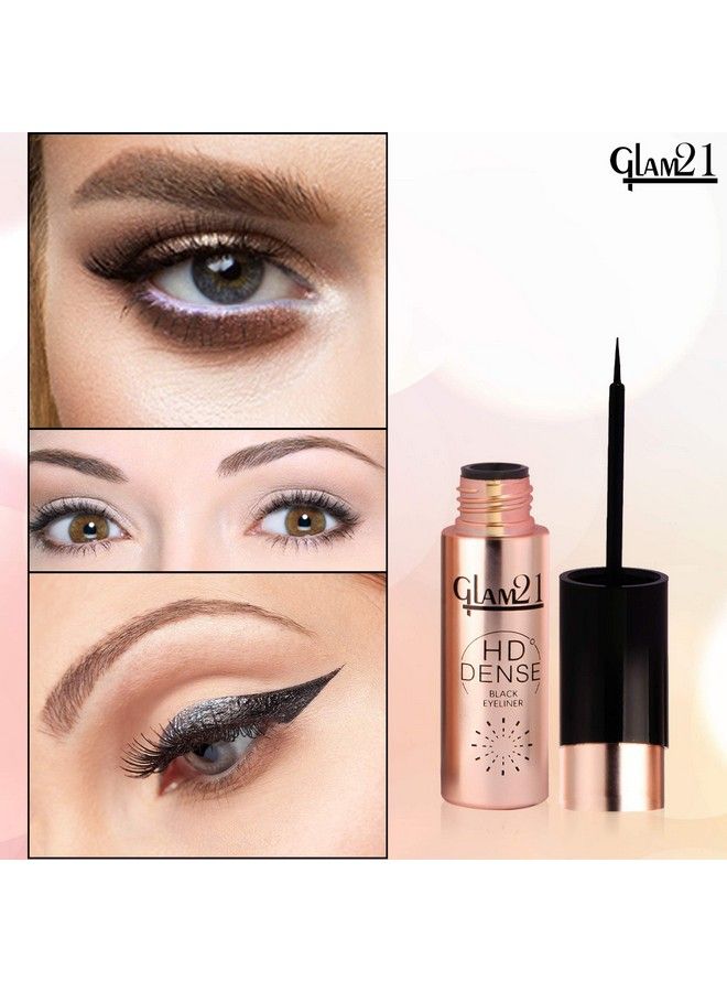 Glam 21 Glam21 Hd Dense Liquid Black Eyeliner;Ultra Precise Tip; Waterproof & Smudge Proof;Effortless And Fail Proof Application; Longlasting ;6Ml Black - Image 4
