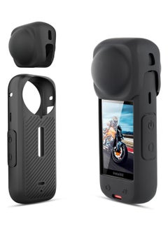 Generic Silicone Protective Case for Insta 360 X4 with Lens Cap - Insta 360 X4 Accessories for Full Protection, Easy Install Insta 360 X4 Lens Guard, Shockproof & Durable Insta 360 X4 Case (Black)  - Image 1