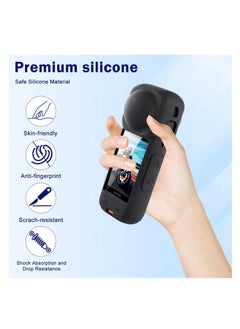 Generic Silicone Protective Case for Insta 360 X4 with Lens Cap - Insta 360 X4 Accessories for Full Protection, Easy Install Insta 360 X4 Lens Guard, Shockproof & Durable Insta 360 X4 Case (Black)  - Image 5