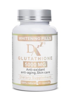 DAZZEL Glutathione Whitening Pills - 60 Capsules 5000mg Glutathione - Effective Skin Lightening Supplement - Dark Spots, Melasma & Acne Scar Remover, Hyperpigmentation Treatment - Anti-Aging Antioxidant  - Image 1