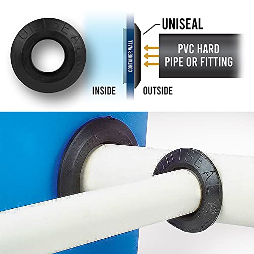 Green Goods 3/4" Uniseal Flexible Tank Adapter - Perfect for Attaching 3/4-inch pipe to Curved Surfaces, Storage Drums, Buckets, and More - Ideal for Situations Where Bulkheads Fail - 5 Pack - Image 3