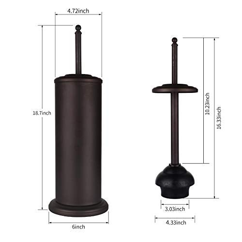 DOWRY Anti-Hand Off Bronze Toilet Plunger with Holder for Bathroom,Powerful Efficient Force Suction Cup,Heavy Duty, Deep Cleaning - Image 5
