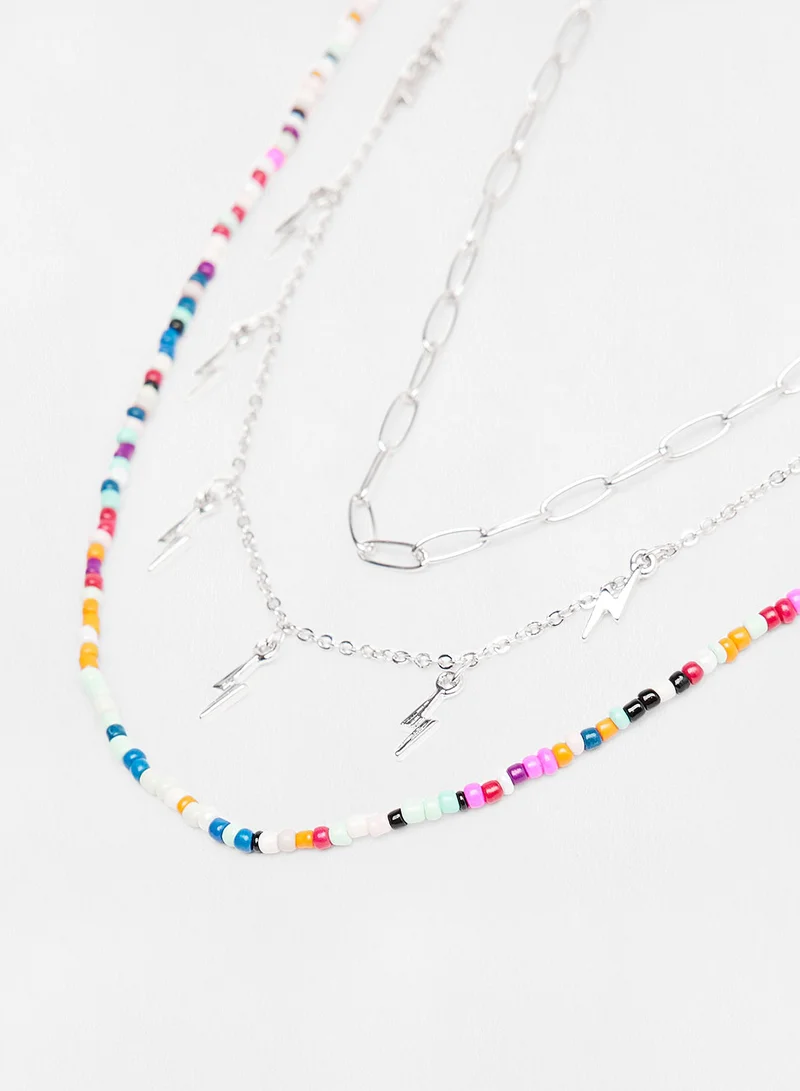 MANGO Textured Necklace (Pack of 3)
