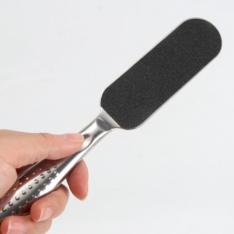 Stainless Steel Foot Scrubber Double-Sided Callus Exfoliator Large Foot File Pedicure Tool for Dead Skin Removal and Hard Skin Care Assorted Style Assorted Style - Image 4