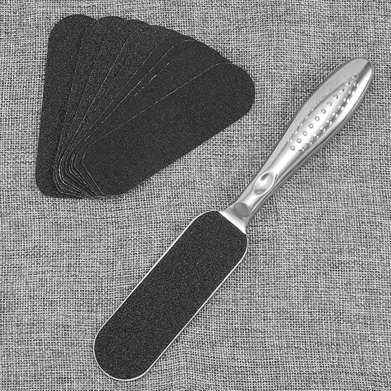 Stainless Steel Foot Scrubber Double-Sided Callus Exfoliator Large Foot File Pedicure Tool for Dead Skin Removal and Hard Skin Care Assorted Style Assorted Style - Image 5
