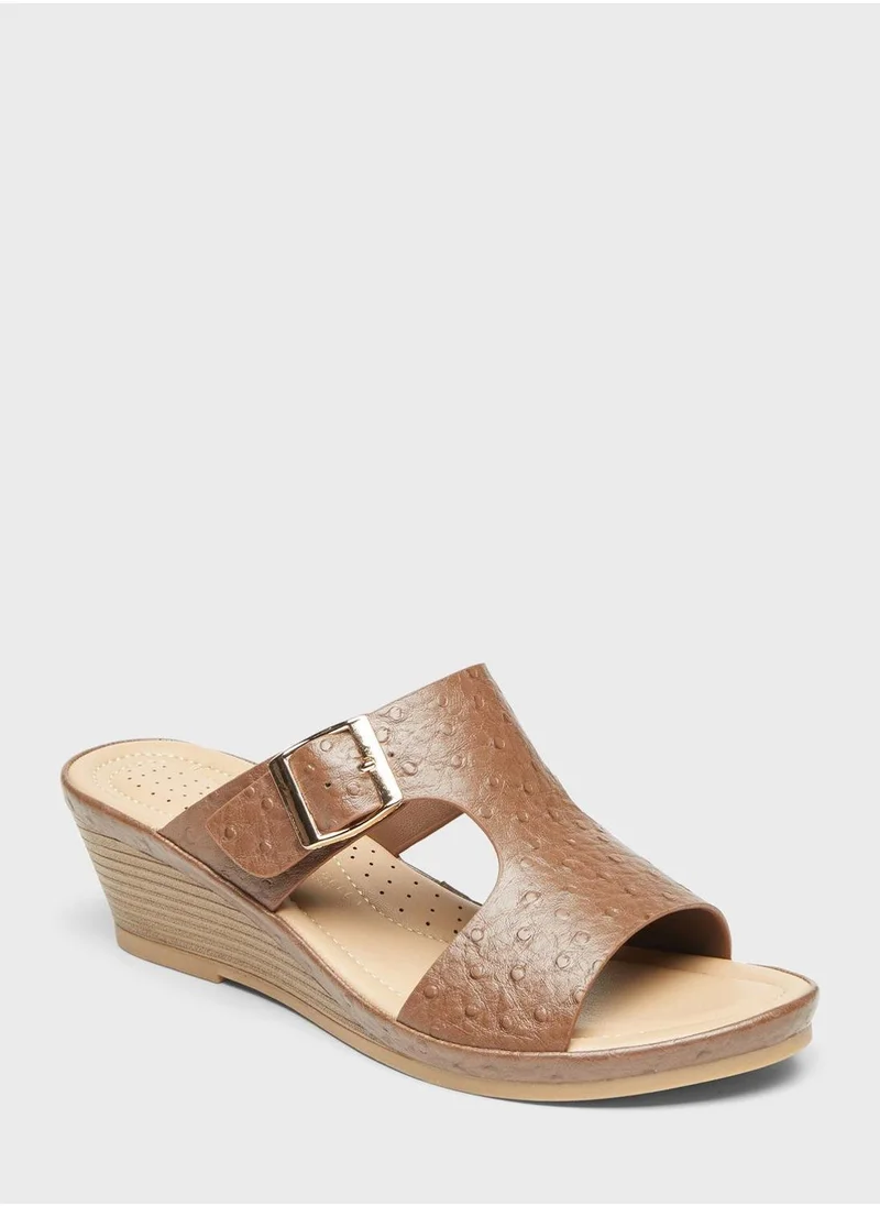 شو اكسبرس Multi Strap Wedge Sandals