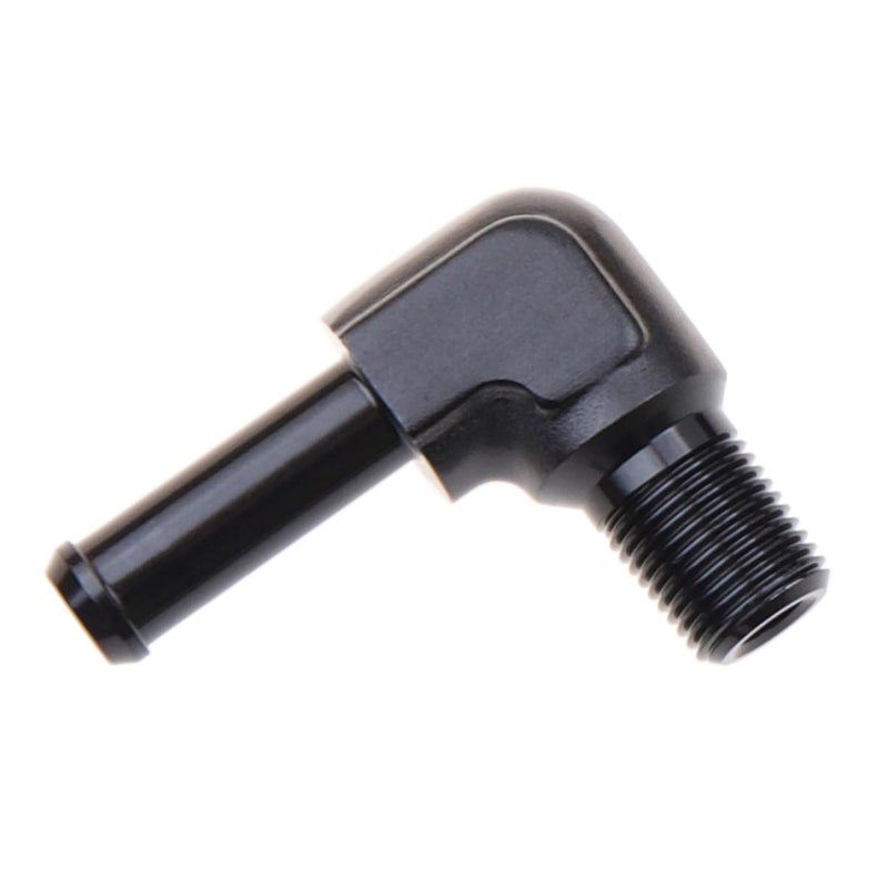 KRD PERFORMANCE 18 NPT Male to 51679mm Hose Barb Push On Fitting Adapter 90 Degree Aluminum Black - Image 2