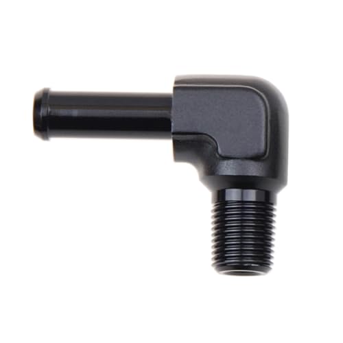 KRD PERFORMANCE 18 NPT Male to 51679mm Hose Barb Push On Fitting Adapter 90 Degree Aluminum Black - Image 5
