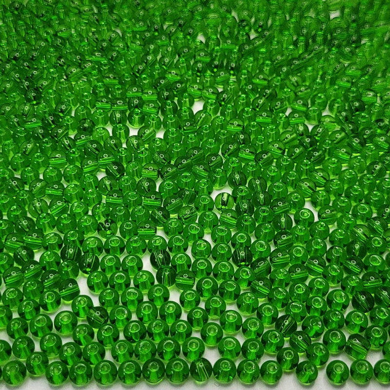 INDIKONB 4mm Transparent Glass Pearl Beads for Bracelet & Jewellery Making | Multicolour Moti Glass Beads Bulk Wholesale Pack (Green) - Image 5