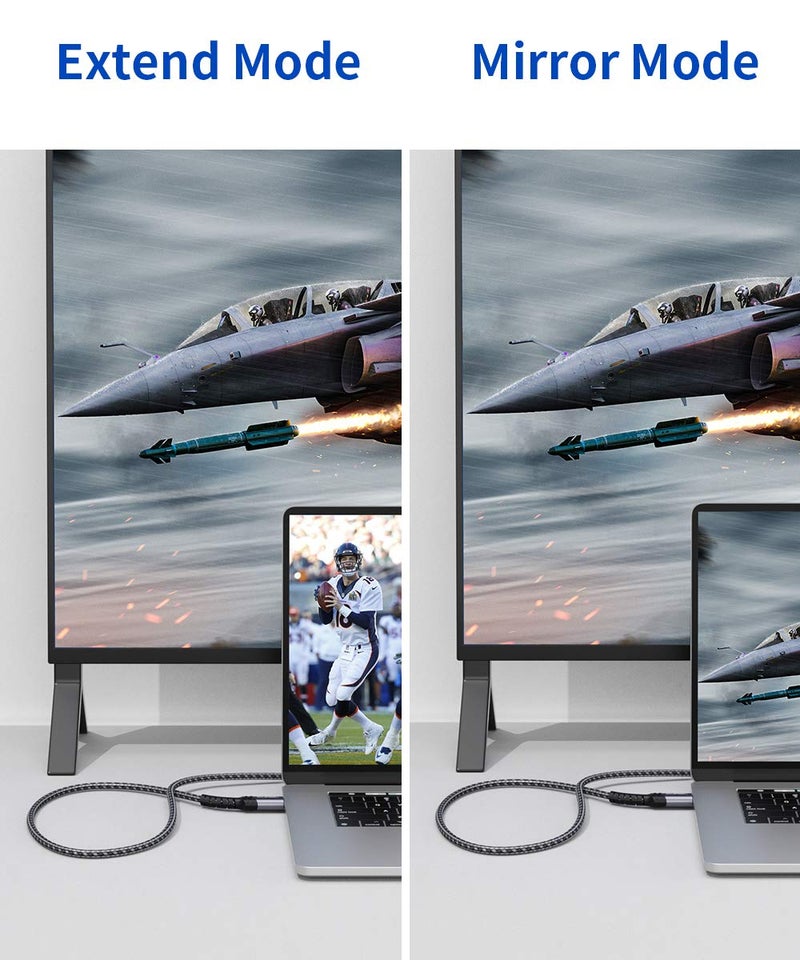 JSAUX 4K DisplayPort to HDMI Cable Adapter 10FT, DP to HDMI Male Video UHD 4K@30Hz/2K@60/1080P@120 Nylon DP to HDTV Uni-Directional Cord for Dell, Projector, Desktop, AMD, NVIDIA, Lenovo, HP, ThinkPad - Image 4