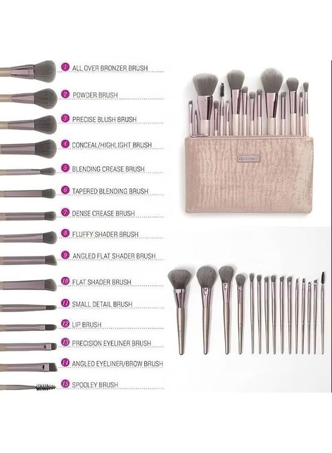 Professional 15-Piece Makeup Brush Set – Complete Face and Eye Beauty Kit with a Premium Storage Case – Ultra-Soft, High-Quality Bristles for Perfect Blending and Application - Image 2