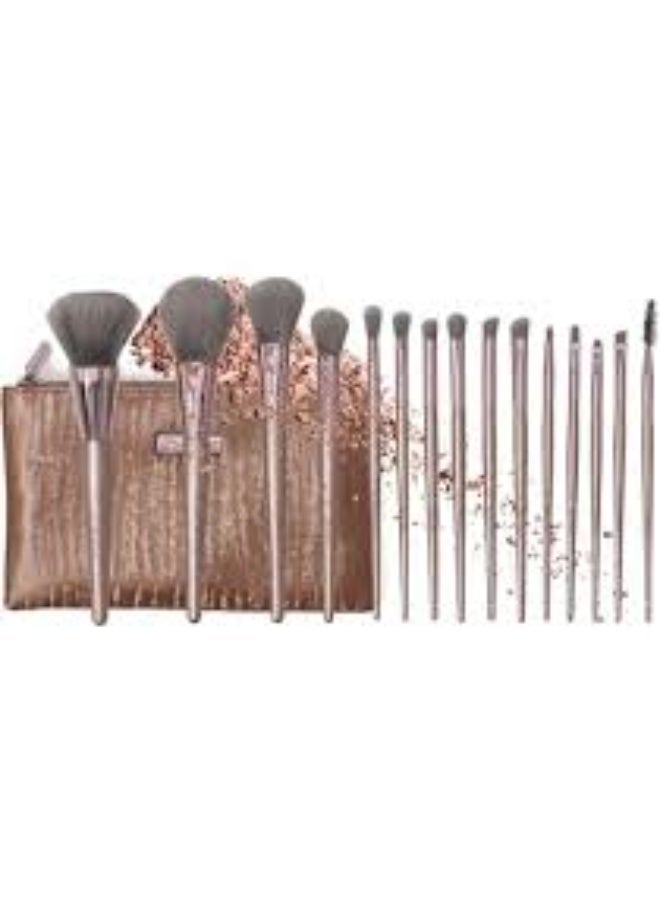 Professional 15-Piece Makeup Brush Set – Complete Face and Eye Beauty Kit with a Premium Storage Case – Ultra-Soft, High-Quality Bristles for Perfect Blending and Application - Image 5